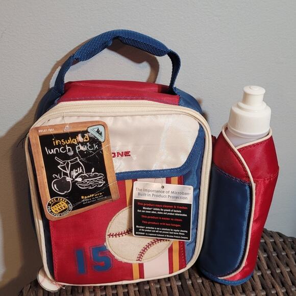 NWT Artic Zone Baseball Insulated Lunch Pack with Water Bottle School PVC Free - Picture 2 of 9